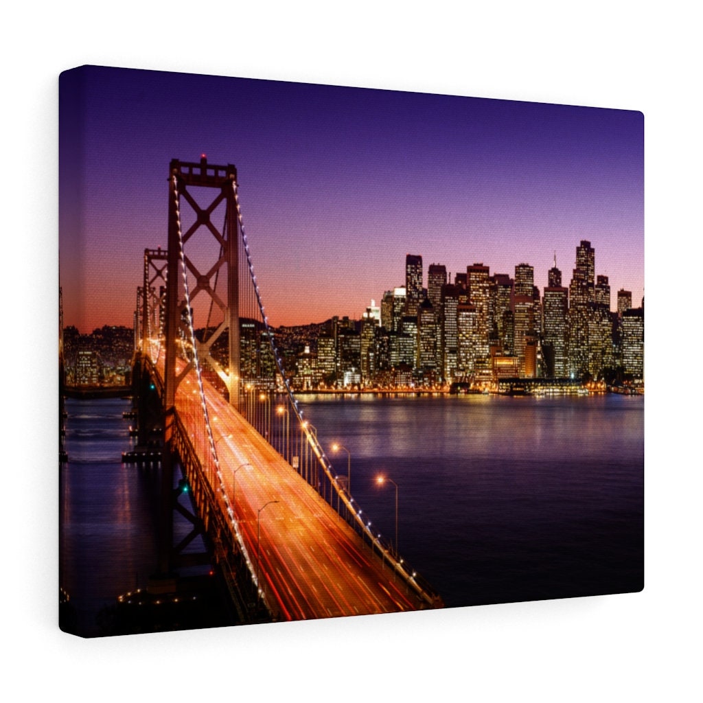 San Francisco Art on Canvas San Francisco Skyline Wall Art Etsy