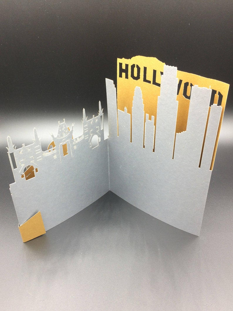 Los Angeles Card Los Angeles Birthday Cards LA Skyline Etsy