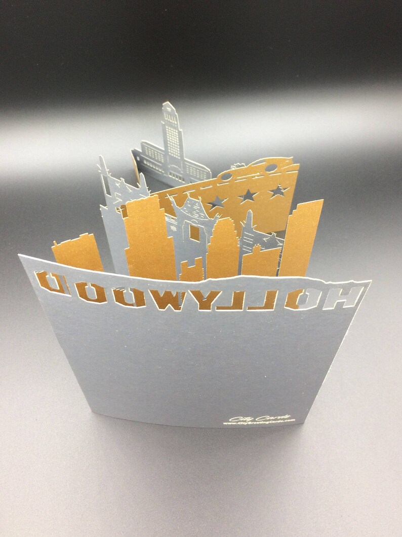 Los Angeles Card Los Angeles Birthday Cards LA Skyline Etsy