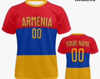 Personalized Armenia Soccer Jersey | Custom Armenia Flag Shirt | Armenian Gifts for Men & Women