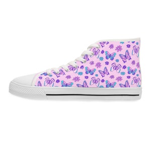 Pink Butterfly Shoes for Women | Butterflies and Flower Shoes for Girls | Butterfly Gift Ideas