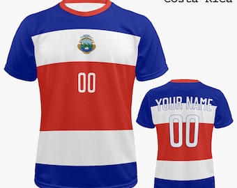 Custom Costa Rica Soccer Jersey | Personalized Costa Rican Gifts for Men & Women