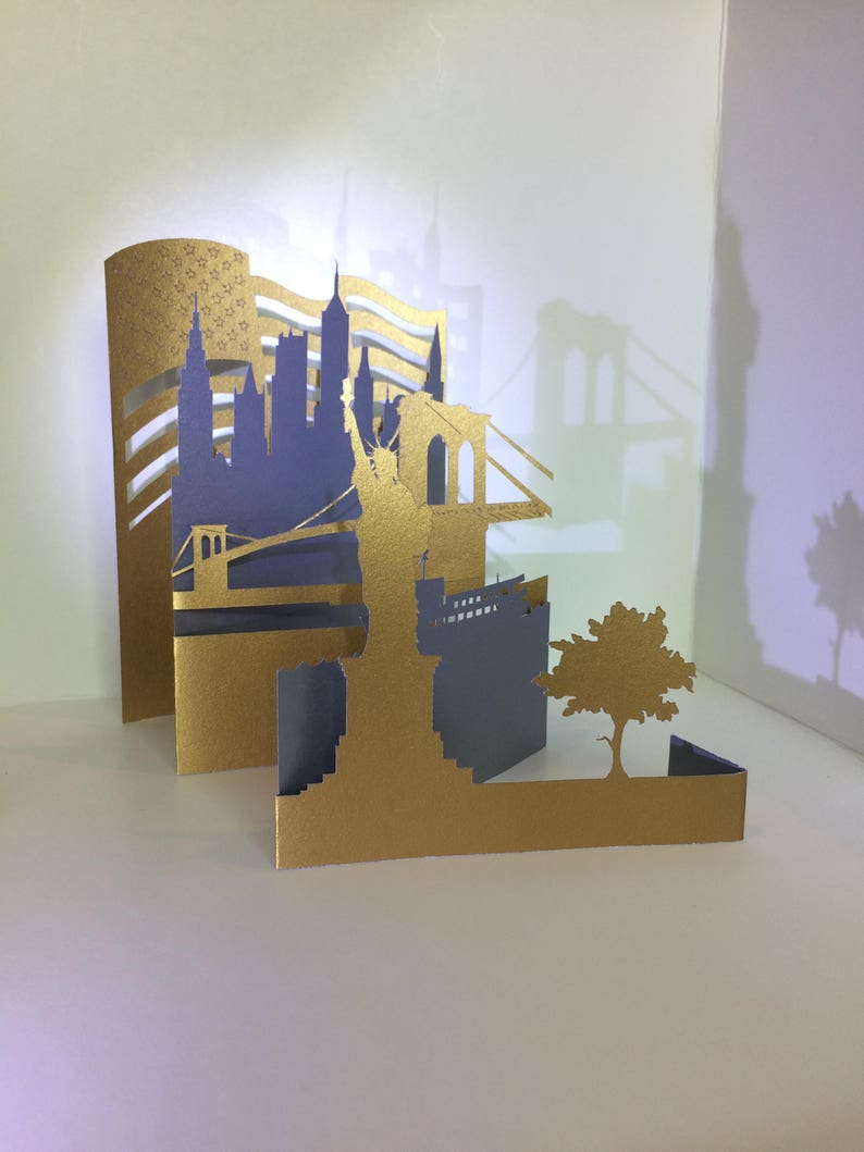 New York City Card New York Gifts New York Skyline Greeting - Etsy