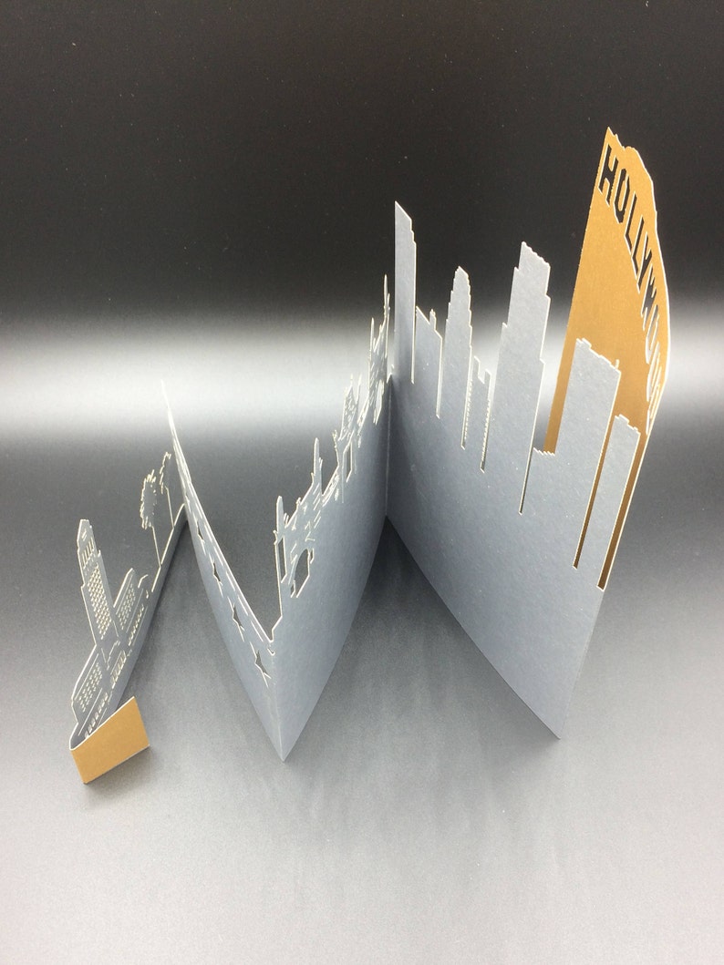 Los Angeles Card Los Angeles Birthday Cards LA Skyline Etsy