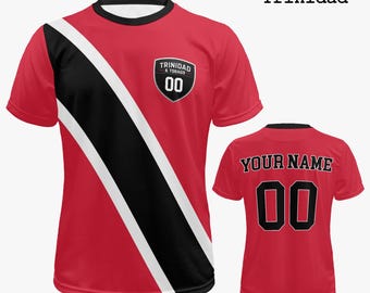 Personalized Trinidad Soccer Jersey | Custom Trinidad Flag Shirt for Men & Women