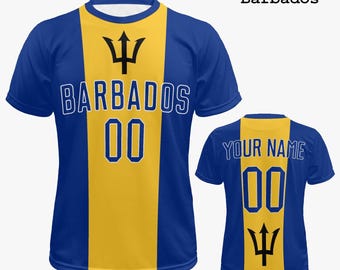 Personalized Barbados Soccer Jersey | Custom Barbados Flag Gift for Men & Women