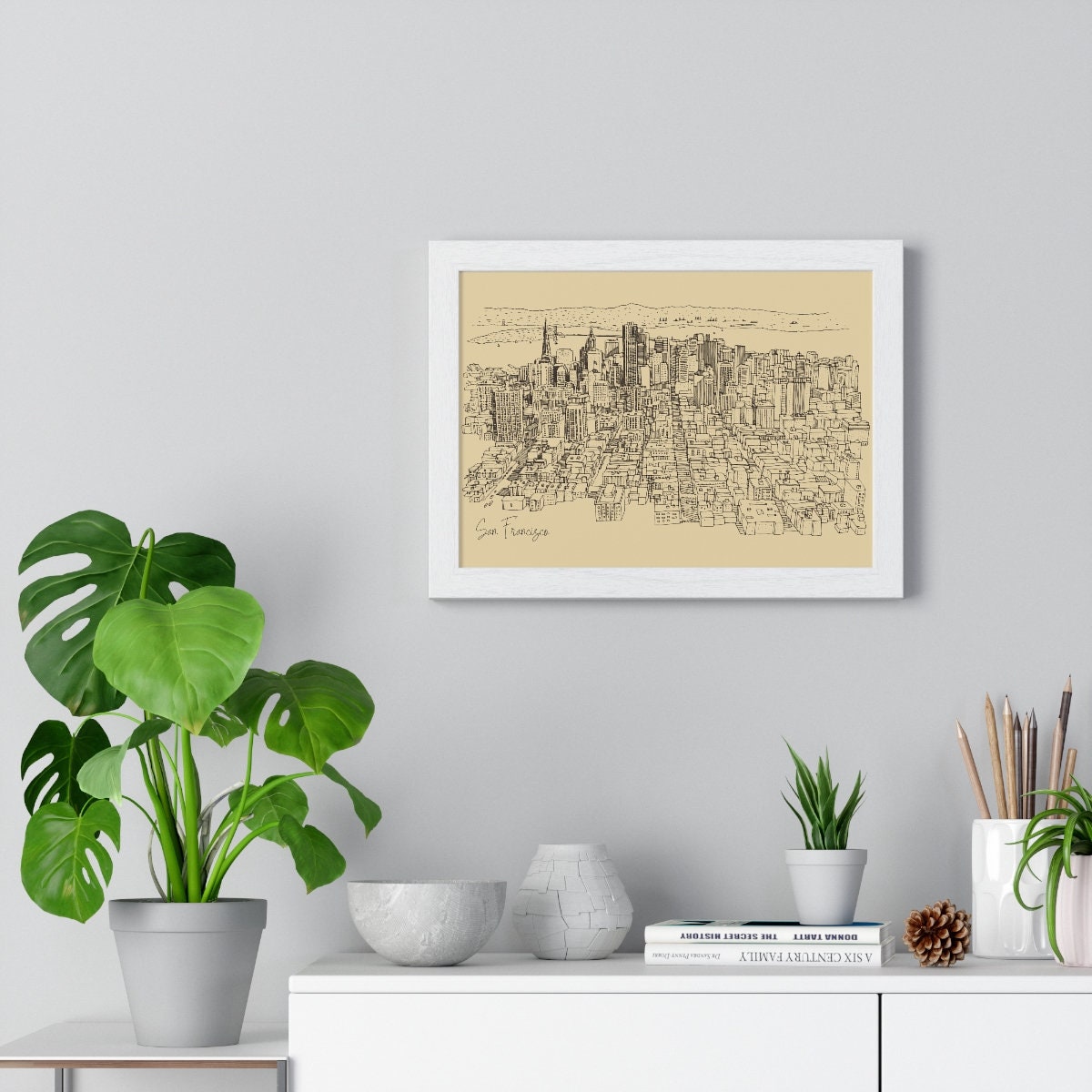 San Francisco Skyline Sketch San Francisco Print SF Wall | Etsy