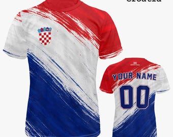 Personalized Croatia Soccer Jersey | Custom Croatian Flag Shirt for Men & Women