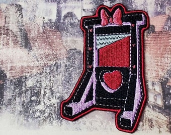 Kawaii Guillotine Patch, Riot, Resist, Revolt Emblem, Cute French Protest Symbol, Perfect for Battle Vests or Jackets
