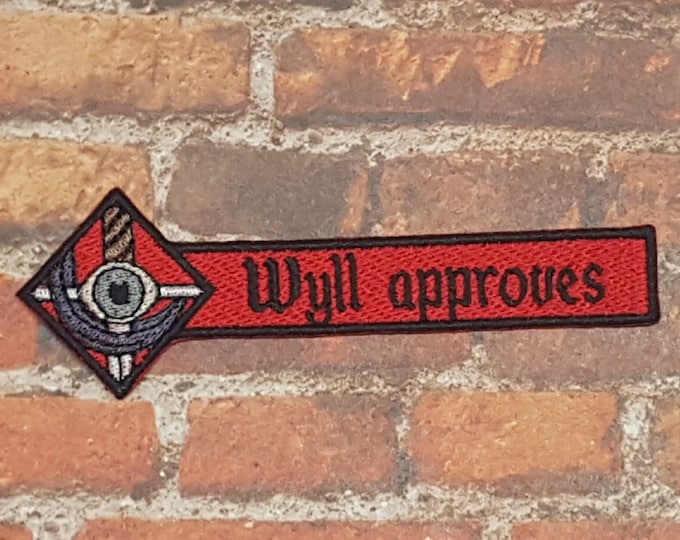 Wyll Approves Patch, Wyll-Inspired Popular RPG NPC Patches, Fully Embroidered Magic D&D Warlock Video Game Morale Patch