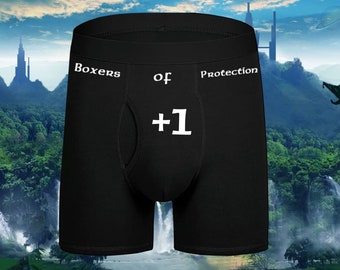 Boxers of Protection Nerdy Dice Underwear, Dirty and Dashing Boxers, Geeky Boxer Briefs Dungeons and Dragons, Sizes Available From Small-2XL