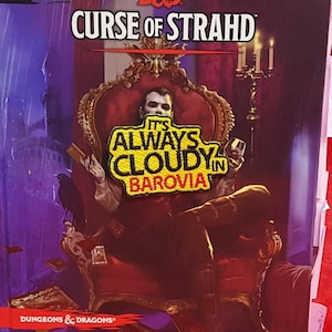 It&#39;s Always Cloudy In Barovia Patch Fully Embroidered, Perfect for DnD Battle Jacket Vest or Dice Bag, Multiple Sizes Available