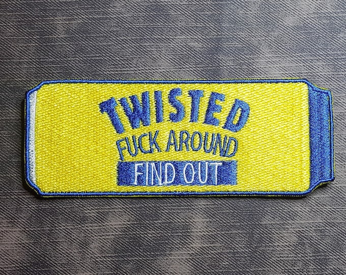 Twisted Meme Fully Embroidered Patch, Tea Protest Emblem, Perfect for Battle Jacket, Battle Vest Patch, ACAB FTP BLM