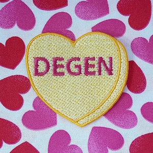Degen Candy Heart Patch, Valentine Emblem, Crude Candy Symbol, Fully Embroidered Heart Morale Patch