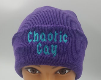 Chaotic Gay Embroidered Beanie - Embrace Your Vibrant Alignment