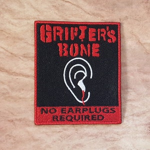 Grifter&#39;s Bone Band Patch Fully Embroidered, Horror Podcast Badge, MAG Cosplay, TMA Eldritch Patches, The Slaughter Fear Entity Patch