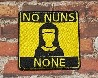 No Nuns None Patch Fully Embroidered, WWDITS-Inspired Patch, LGBTQ+ Vampire Badge