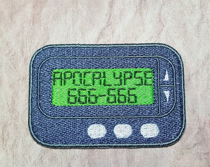 Apocalypse Beeper Patch Fully Embroidered, BtVS-Inspired Badge, Popular Monster Slayer Emblem, Vampire Slayer Patch, Perfect for Cosplay