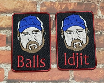 Balls and Idjit Felt Patch, Monster Slayer Emblem, Cosplay Badge