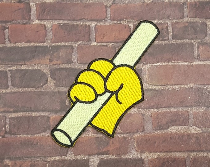 Glow in the Dark Inanimate Carbon Rod Patch Fully Embroidered, Yellow Cartoon Family Badge, Popular Cartoon Meme Emblem, Perfect for Cosplay