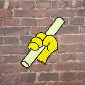 Glow in the Dark Inanimate Carbon Rod Patch Fully Embroidered, Yellow Cartoon Family Badge, Popular Cartoon Meme Emblem, Perfect for Cosplay