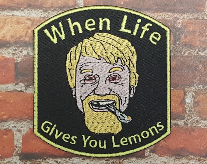When Life Gives You Lemons Rickety Cricket Patch, Comedy Meme Emblems, IASIP-Inspired Morale Patch, Perfect for Battle Vests or Jackets