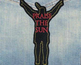 Dark Fantasy Praise the Sun Fully Embroidered Morale Patch, Video Game Bonfire Badge, Popular Gaming Label, Hollow Cosplay