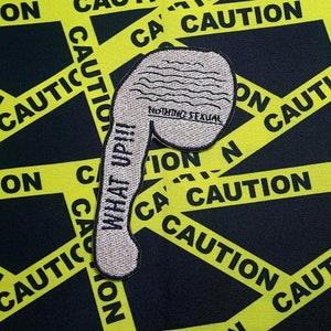 What Up Bicep Patch Fully Embroidered, Comedy Meme Emblem, Silly TV Show Symbol, Perfect for Battle Vests or Jackets