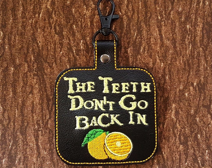 The Teeth Don't Go Back In Keychain, OFMD-Inspired Bag Tag, LGBTQ+ Pirate Bag Clip, Pirate Symbol