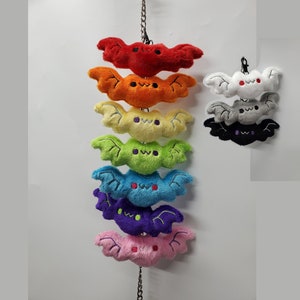 Porte-clés chauve-souris mignon, porte-clés, étiquette de bagage, breloque pour sac à main