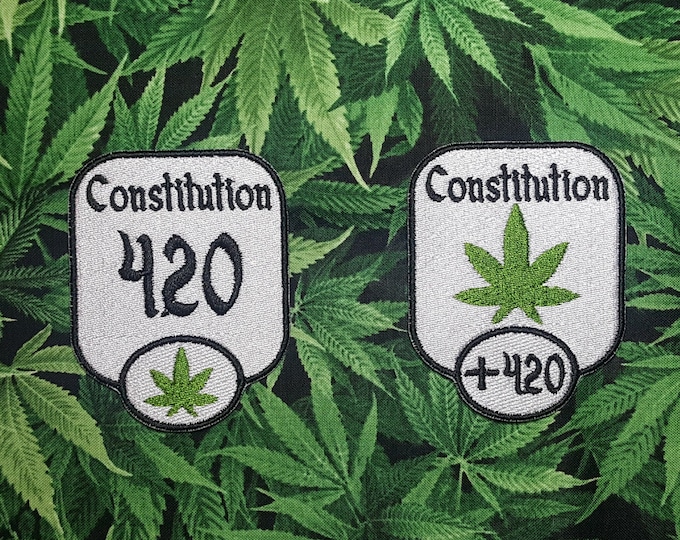 Constitution 420 Weed TTRPG Stat Patch, Fully Embroidered DnD Attribute Emblem, Customizable Character Sheet Badge, Perfect Gift for Nerd