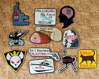 IASIP-Inspired Patches, Comedy Meme Emblems, Silly TV Show Symbols, Perfect for Battle Vests or Jackets