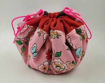 Floral Print Medium Dice Bag of Holding, Dungeons and Dragons Druid Dice Pouch, Cottagecore Dice Bag, Gift for Fairy or Goblin