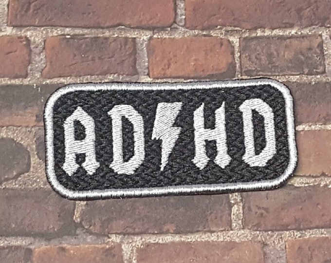ADHD Patch, Classic Rock,  Neurodivergent Label, Autism and ADHD Awareness, Mental Health Badge