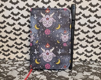 Chibi Baphomet  Journal, Miniature Composition Witchy Spells Notebook, Mini Comp Pocket Notepad