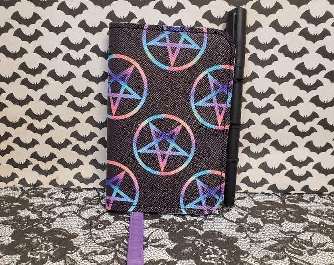 Pastel Pentagram Journal, Miniature Composition Witchy Spells Notebook, Mini Comp Pocket Notepad