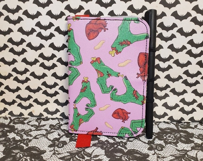 Zombie Hearts Journal, Miniature Composition Witchy Spells Notebook, Mini Comp Pocket Notepad