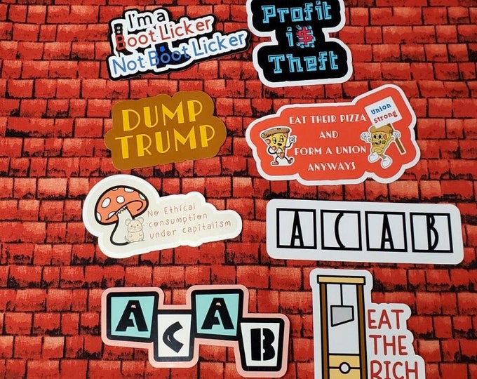 Leftist Stickers, Revolution is now, Political Statements