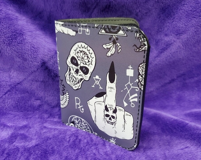 Gothic Billfold wallet, Witchy bifold,
