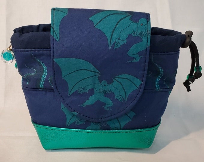 Cthulhu TTRPG Accessory, Dungeons and Dragons Dice Pouch, Cute Coin Pouch