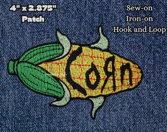Corn Band Patch, 100% Embroidered  NuMetal Parody Badge, Perfect for Battle Vest or Jacket