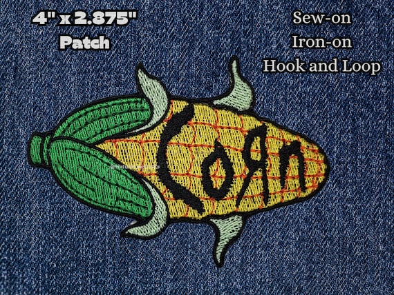 Corn Band Patch, 100% Embroidered  NuMetal Parody Badge, Perfect for Battle Vest or Jacket