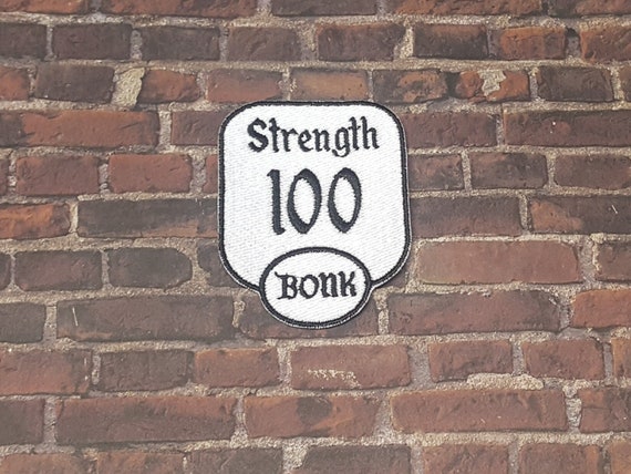 Strength 100 BONK TTRPG Stat Patch, Fully Embroidered DnD Attribute Emblem, Customizable Character Sheet Badge, Perfect Gift for Nerd