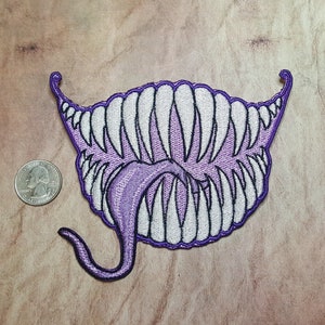 Grand patch buccal de monstre, patch mimique D&D, bouche de tyran pour les yeux TTRPG, patch buccal monstrueux grotesque