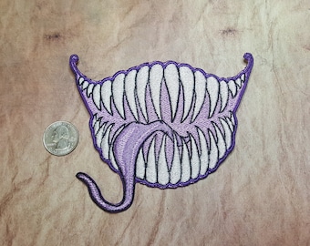 Large Monster Mouth Patch, DnD Mimic Patch, TTRPG Eye Tyrant Mouth, Grotesque Monstrous Mouth Patch