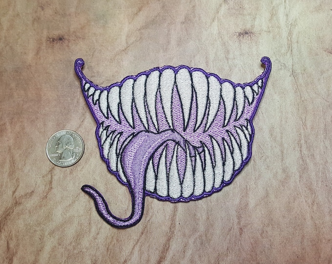 Large Monster Mouth Patch, DnD Mimic Patch, TTRPG Eye Tyrant Mouth, Grotesque Monstrous Mouth Patch