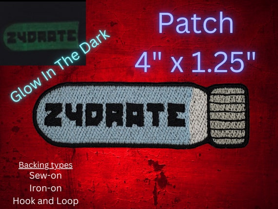Zydrate Glow in the Dark Fully Embroidered Patch, Genetic Company Badge, Gothic Opera Label, Cult Hit Musical Halloween Patch