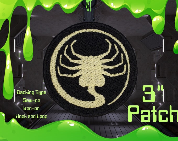 Facehugger Embroidered Alien Felt Patch Science Fiction Xeno Sci-Fi