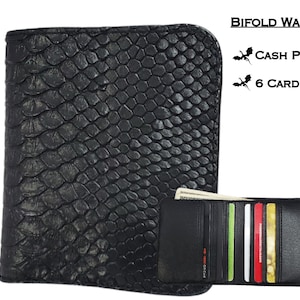 Dragon Scale, Cartera Billfold de piel de serpiente, Regalo para DND