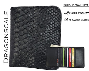 Dragon Scale, Snake skin Billfold wallet, Gift for DND